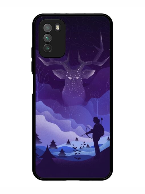 Deer Forest River Glossy Metal Phone Cover for Poco M3 Zapvi