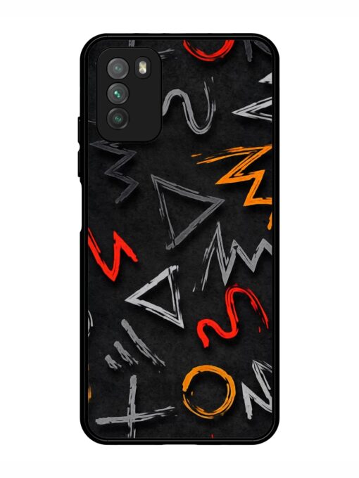 Grungy Graffiti Glossy Metal Phone Cover for Poco M3 Zapvi