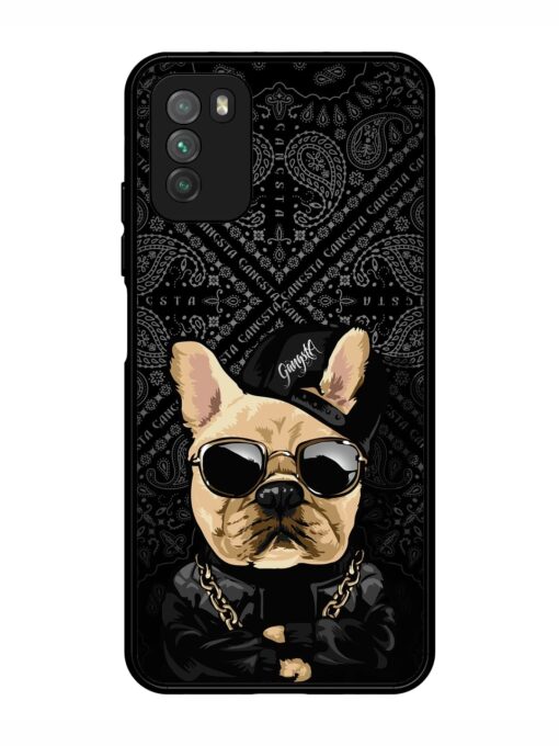 Gangsta Cool Sunmetales Dog Glossy Metal Phone Cover for Poco M3 Zapvi