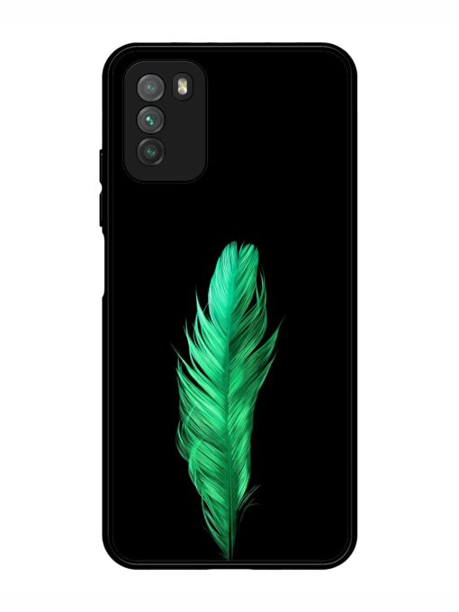 Feather Texture Glossy Metal Phone Cover for Poco M3 Zapvi