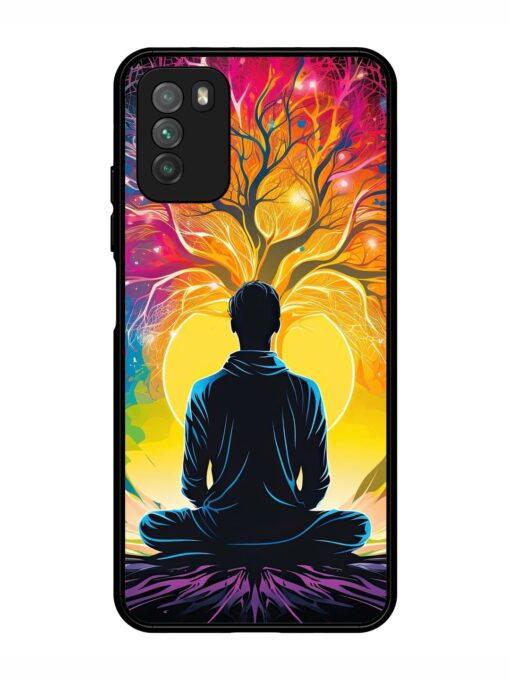 Mind Colourful Glossy Metal Phone Cover for Poco M3 Zapvi