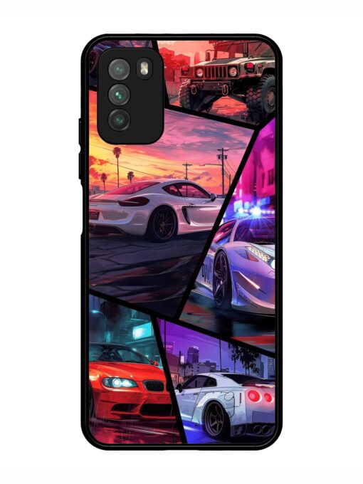 Ride In Pixels Glossy Metal Phone Cover for Poco M3 Zapvi