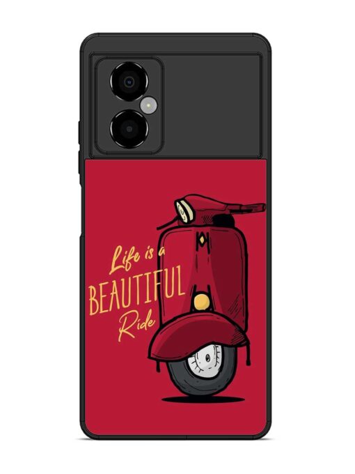 Life Is Beautiful Rides Glossy Metal Phone Cover for Poco M4 (5G) Zapvi