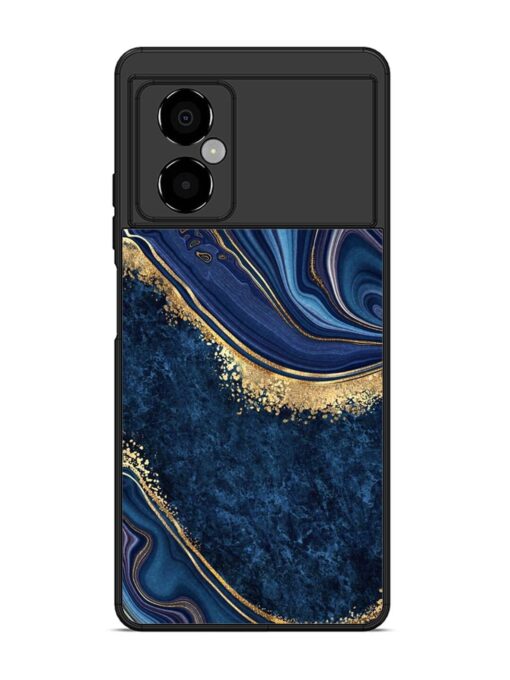 Abstract Background Blue Glossy Metal TPU Phone Cover for Poco M4 (5G) Zapvi