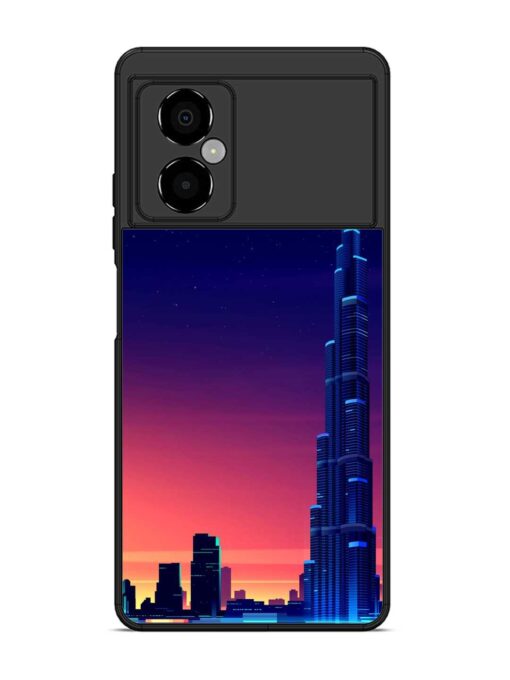 Burj Khalifa Abstract Glossy Metal Phone Cover for Poco M4 (5G) Zapvi