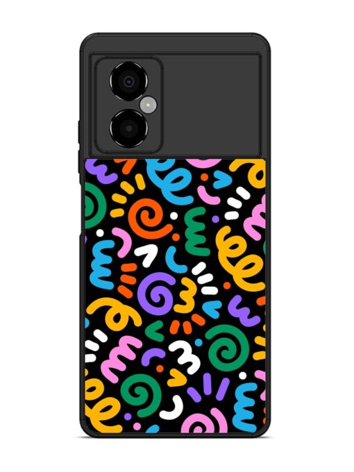 Colorful Seamless Vector Glossy Metal Phone Cover for Poco M4 (5G) Zapvi