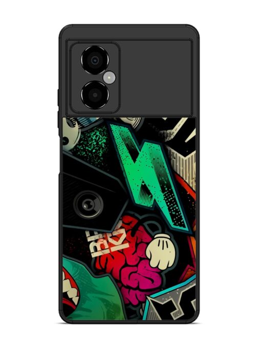 Graffiti Art Glossy Metal Phone Cover for Poco M4 (5G) Zapvi