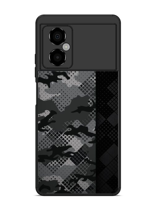 Dark Camouflage Glossy Metal Phone Cover for Poco M4 (5G) Zapvi