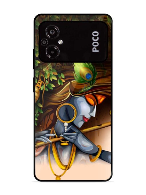 Krishna Glossy Metal Phone Cover for Poco M5 Zapvi