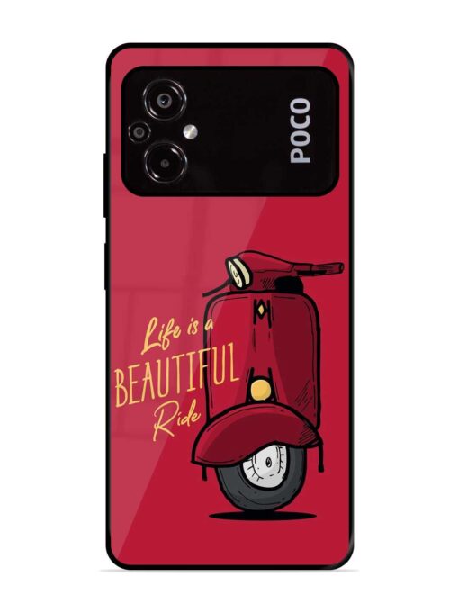 Life Is Beautiful Rides Glossy Metal Phone Cover for Poco M5 Zapvi