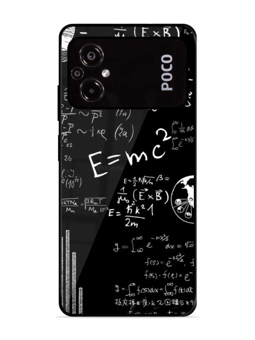 E=Mc2 Mass?Energy Equivalence Glossy Metal Phone Cover for Poco M5 Zapvi