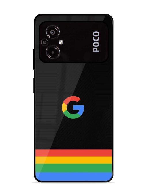 Google Logo Art Glossy Metal Phone Cover for Poco M5 Zapvi