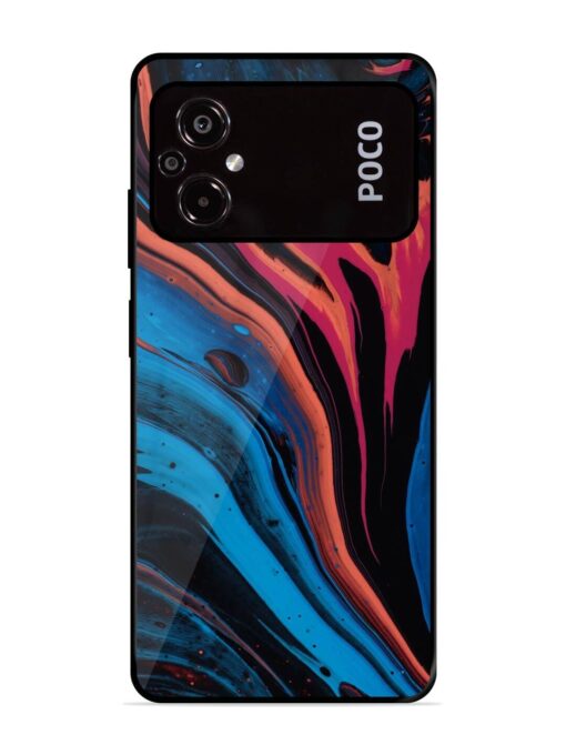 Liquefied Art Glossy Metal TPU Phone Cover for Poco M5 Zapvi