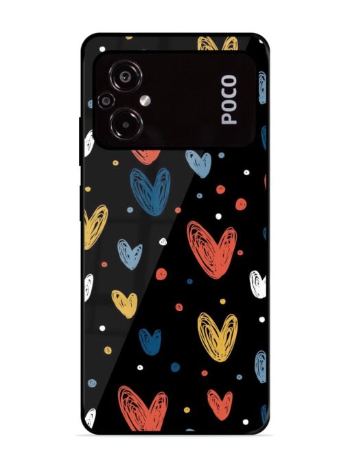 Happy Valentines Day Glossy Metal TPU Phone Cover for Poco M5 Zapvi