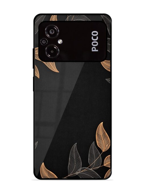 Foliage Art Glossy Metal Phone Cover for Poco M5 Zapvi