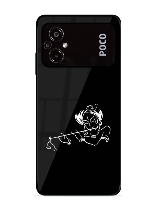 Krishna Flute Glossy Metal Phone Cover for Poco M5 Zapvi