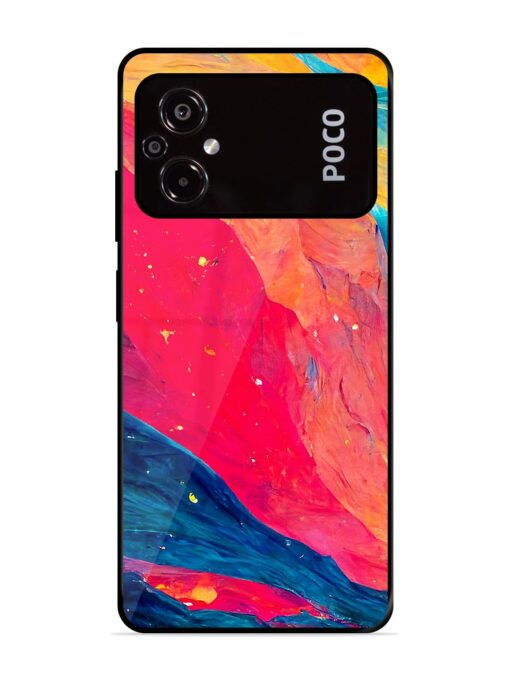 Starry Night Glossy Metal Phone Cover for Poco M5 Zapvi