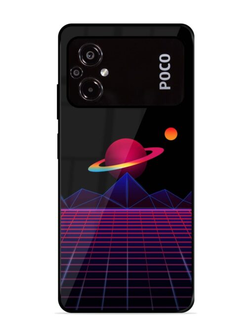 Wave Aesthetic Glossy Metal Phone Cover for Poco M5 Zapvi