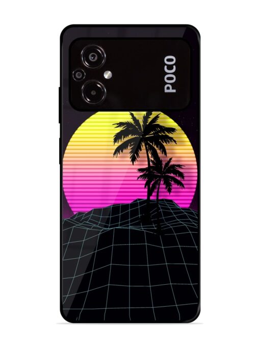 Coconut Vector Glossy Metal Phone Cover for Poco M5 Zapvi