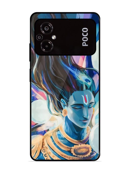 Bhagwan Sri Krishna Glossy Metal Phone Cover for Poco M5 Zapvi