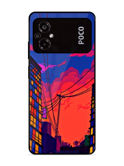 Metropolitan Area Glossy Metal Phone Cover for Poco M5 Zapvi