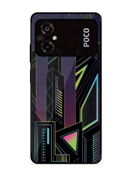 Neon Dreamscape Glossy Metal Phone Cover for Poco M5 Zapvi