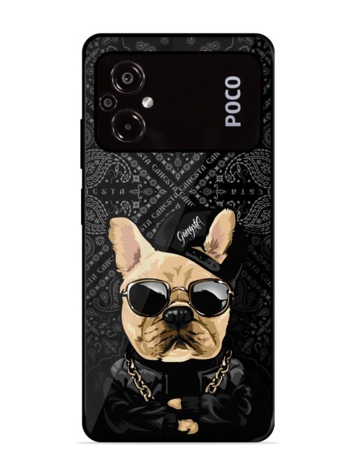 Gangsta Cool Sunmetales Dog Glossy Metal Phone Cover for Poco M5 Zapvi