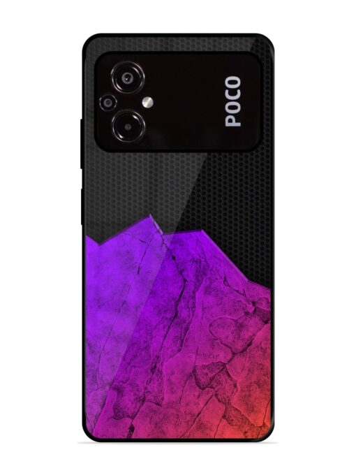 Minimalist Gradient Glossy Metal Phone Cover for Poco M5 Zapvi