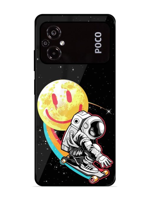 Astronaut Art Glossy Metal Phone Cover for Poco M5 Zapvi