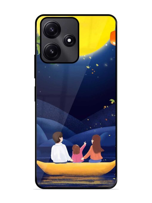 Happy Family And Beautiful View Glossy Metal Phone Cover for Poco M6 Pro (5G) Zapvi