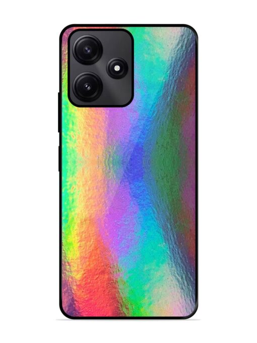 Colorful Holographic Background Glossy Metal TPU Phone Cover for Poco M6 Pro (5G) Zapvi