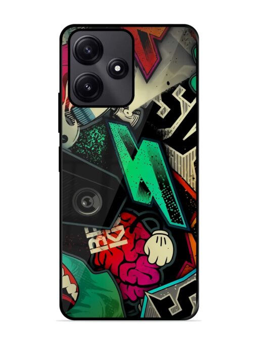 Graffiti Art Glossy Metal Phone Cover for Poco M6 Pro (5G) Zapvi