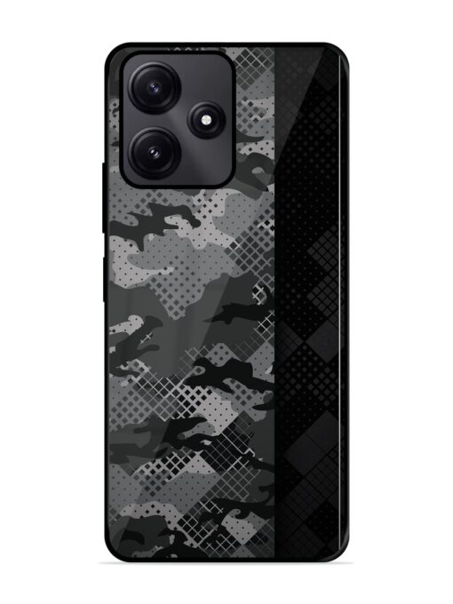 Dark Camouflage Glossy Metal Phone Cover for Poco M6 Pro (5G) Zapvi