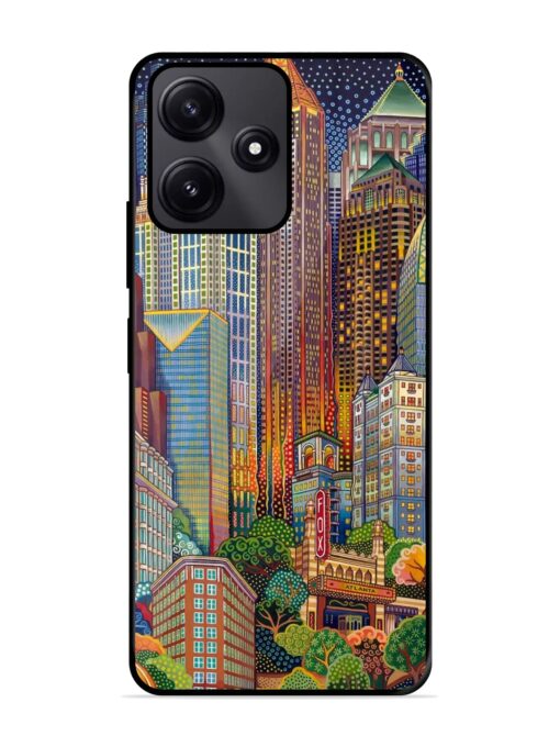 Cityscapes Art Glossy Metal Phone Cover for Poco M6 Pro (5G) Zapvi