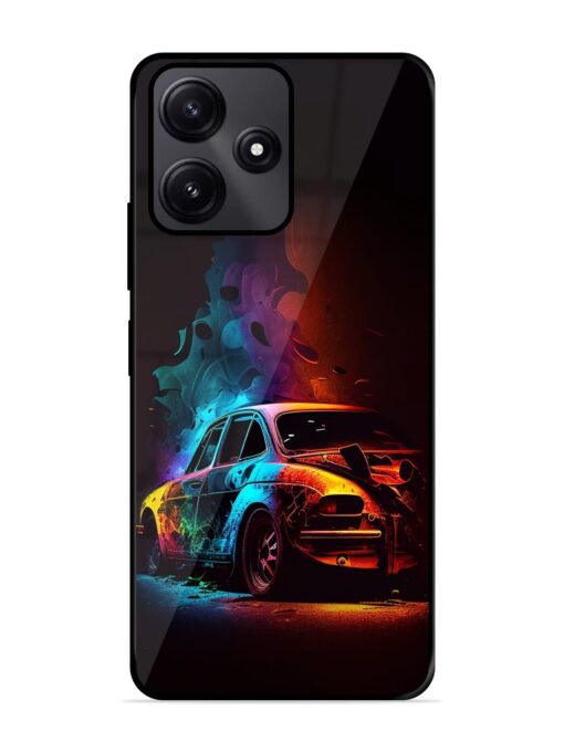 High Classic Car Art Glossy Metal Phone Cover for Poco M6 Pro (5G) Zapvi