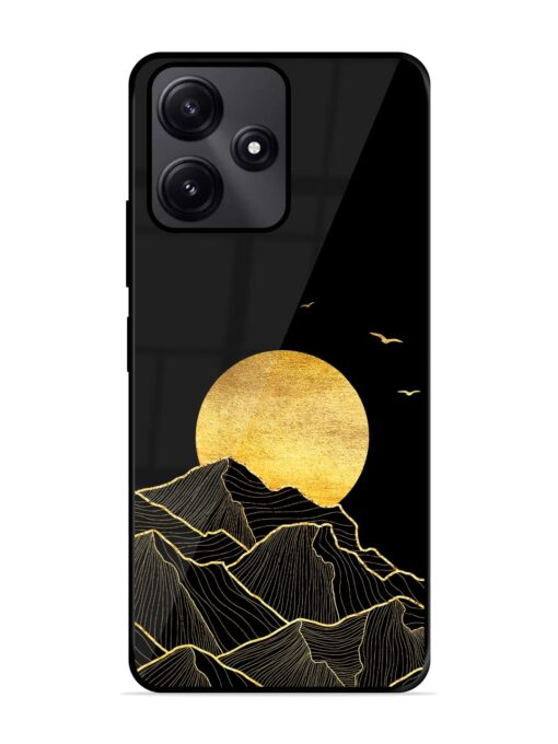 Golden Sunrise Glossy Metal Phone Cover for Poco M6 Pro (5G) Zapvi