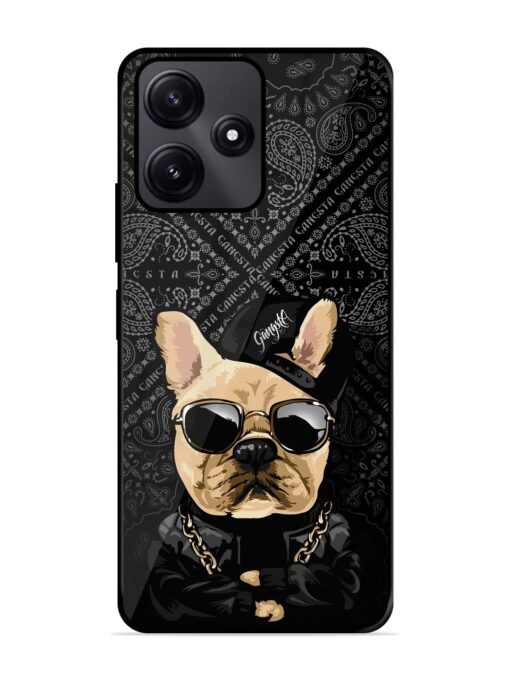 Gangsta Cool Sunmetales Dog Glossy Metal Phone Cover for Poco M6 Pro (5G) Zapvi