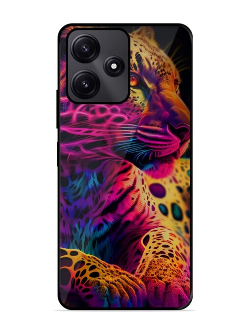 Leopard Art Glossy Metal Phone Cover for Poco M6 Pro (5G) Zapvi