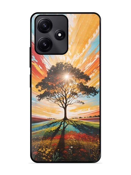 Abstract Tree Colorful Art Glossy Metal Phone Cover for Poco M6 Pro (5G) Zapvi