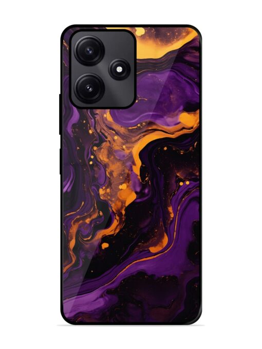 Painting Of A Purple Glossy Metal Phone Cover for Poco M6 Pro (5G) Zapvi