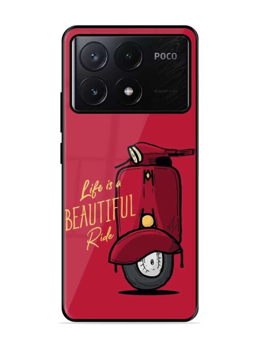 Life Is Beautiful Rides Glossy Metal Phone Cover for Poco X6 Pro (5G) Zapvi