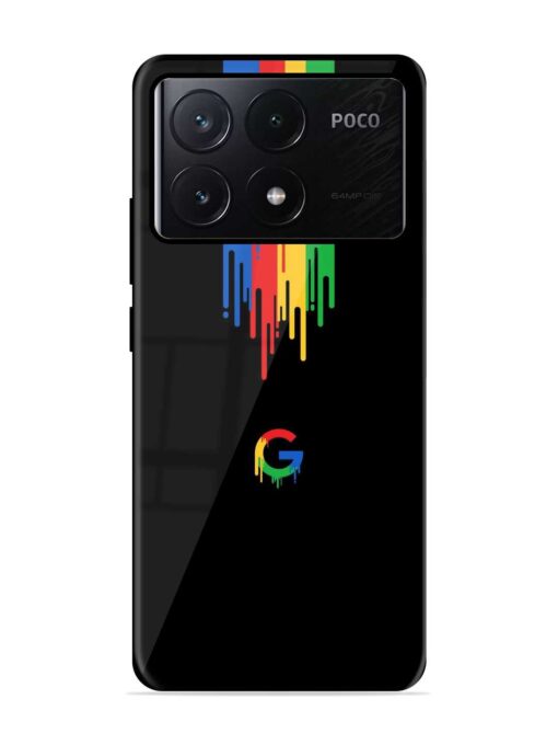 Google Logo Glossy Metal Phone Cover for Poco X6 Pro (5G) Zapvi