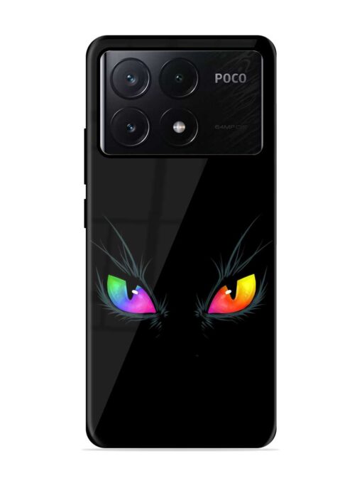 Cat Eyes Glossy Metal Phone Cover for Poco X6 Pro (5G) Zapvi