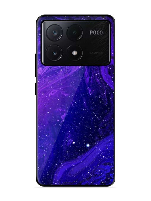 Galaxy Acrylic Abstract Art Glossy Metal Phone Cover for Poco X6 Pro (5G) Zapvi