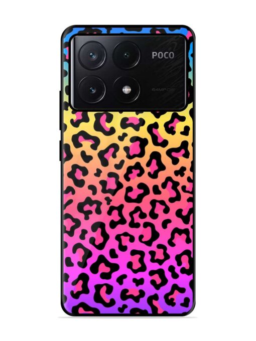 Neon Rainbow Colored Glossy Metal Phone Cover for Poco X6 Pro (5G) Zapvi