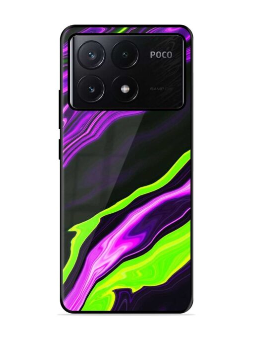 Bright Fluid Violet Glossy Metal Phone Cover for Poco X6 Pro (5G) Zapvi