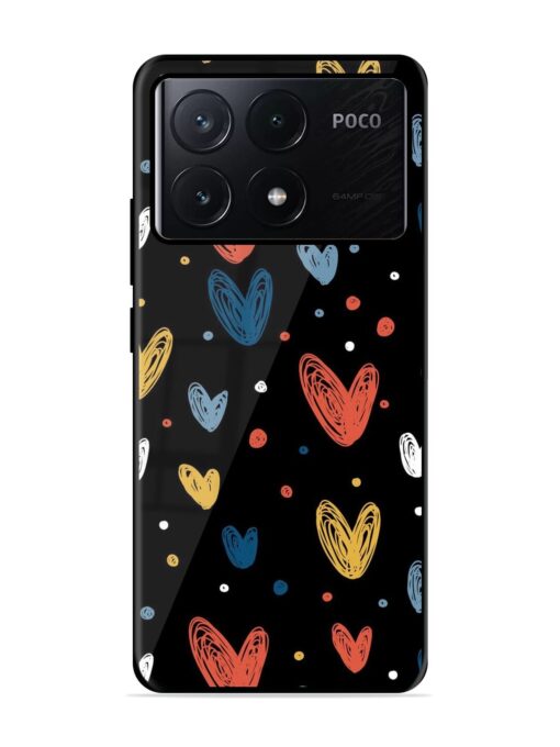 Happy Valentines Day Glossy Metal TPU Phone Cover for Poco X6 Pro (5G) Zapvi