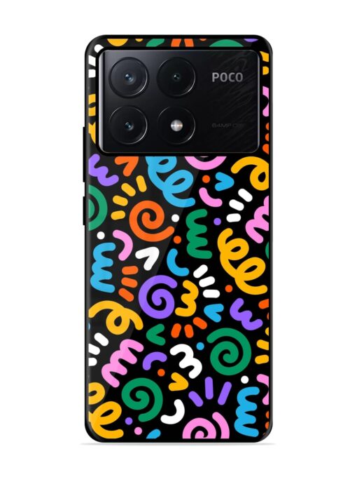 Colorful Seamless Vector Glossy Metal Phone Cover for Poco X6 Pro (5G) Zapvi