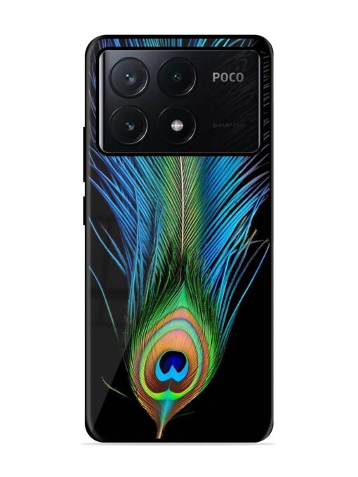 Peacock Feather Glossy Metal TPU Phone Cover for Poco X6 Pro (5G) Zapvi