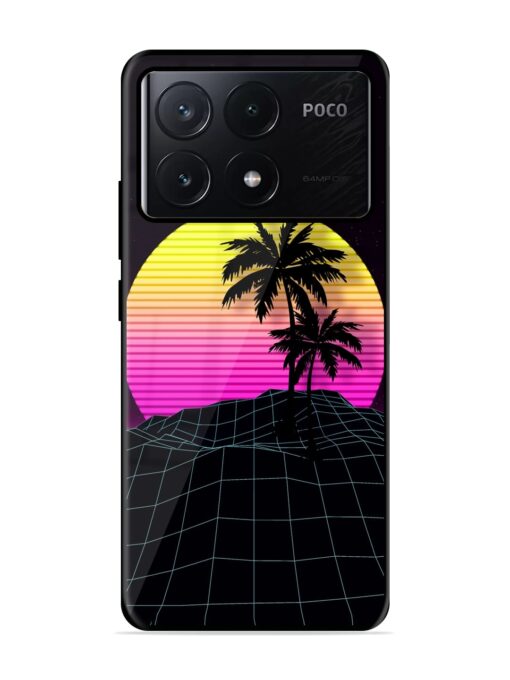 Coconut Vector Glossy Metal Phone Cover for Poco X6 Pro (5G) Zapvi